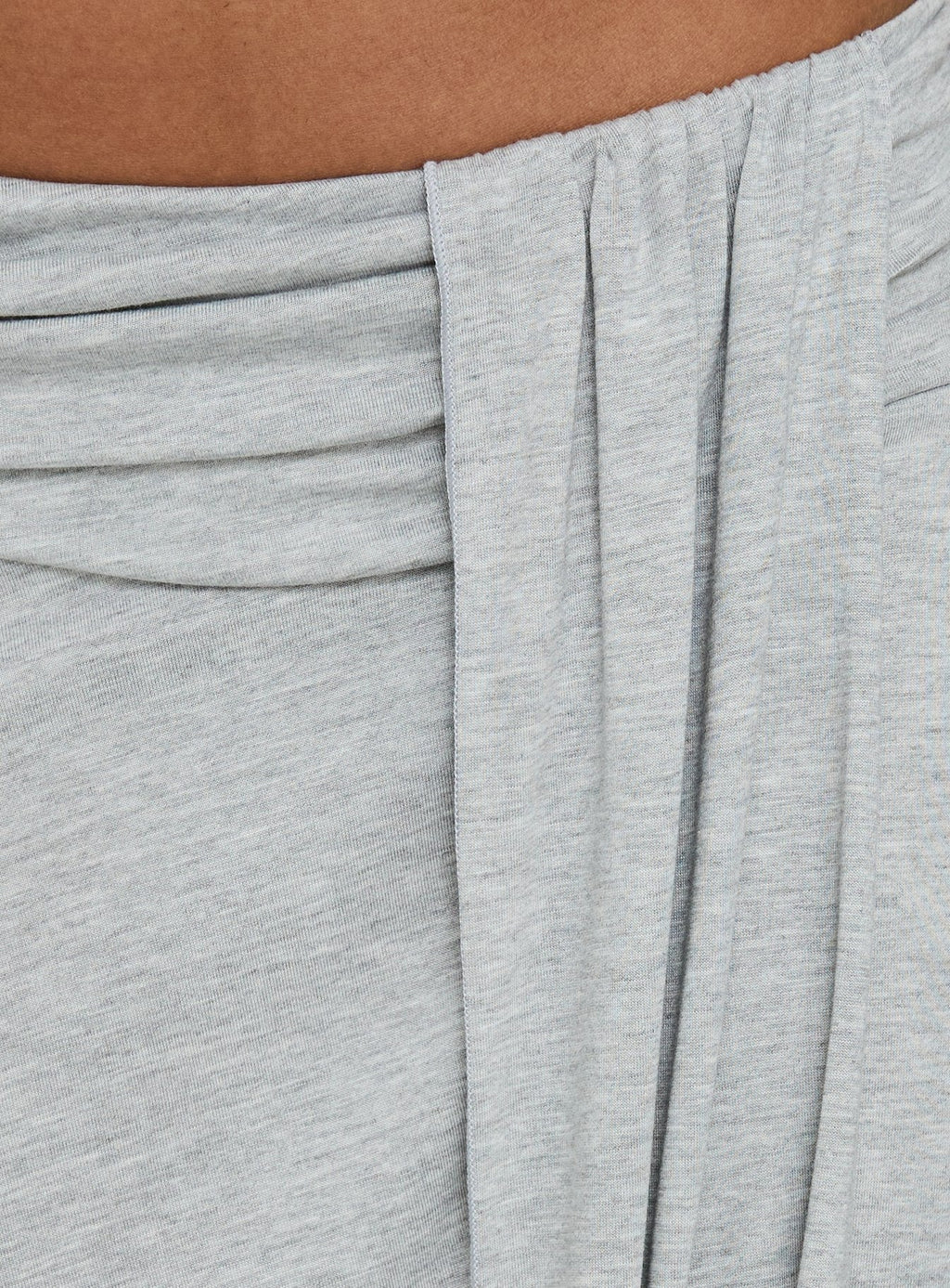 Iselda Draped Midi Skirt Grey Marle