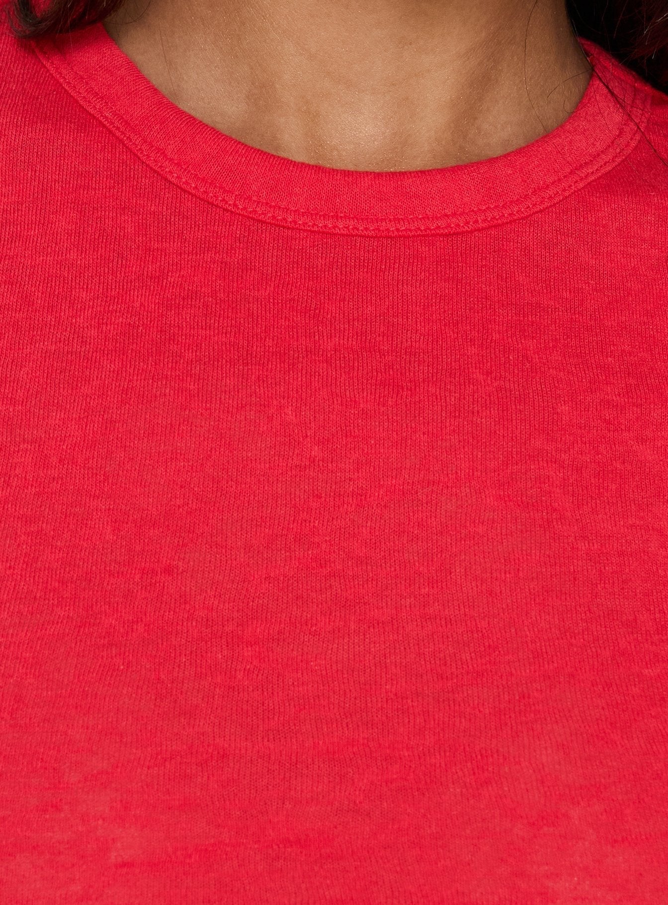 Peloma Saddle Hem Jersey Tee Red