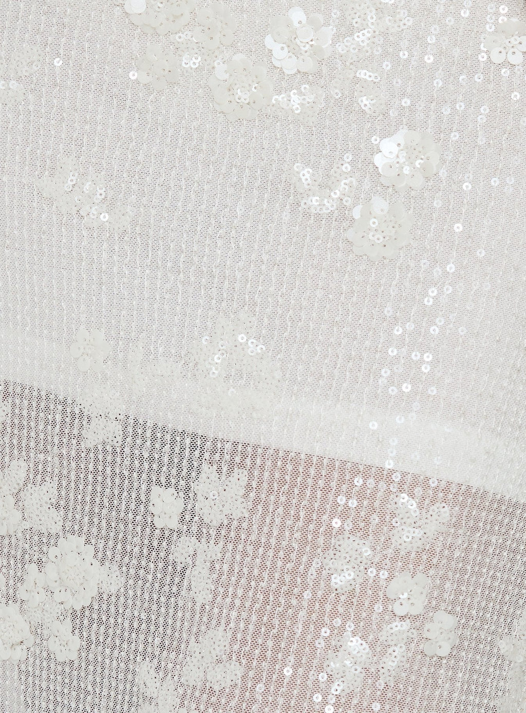 Heart Stealer Sheer Sequin Midi Skirt White