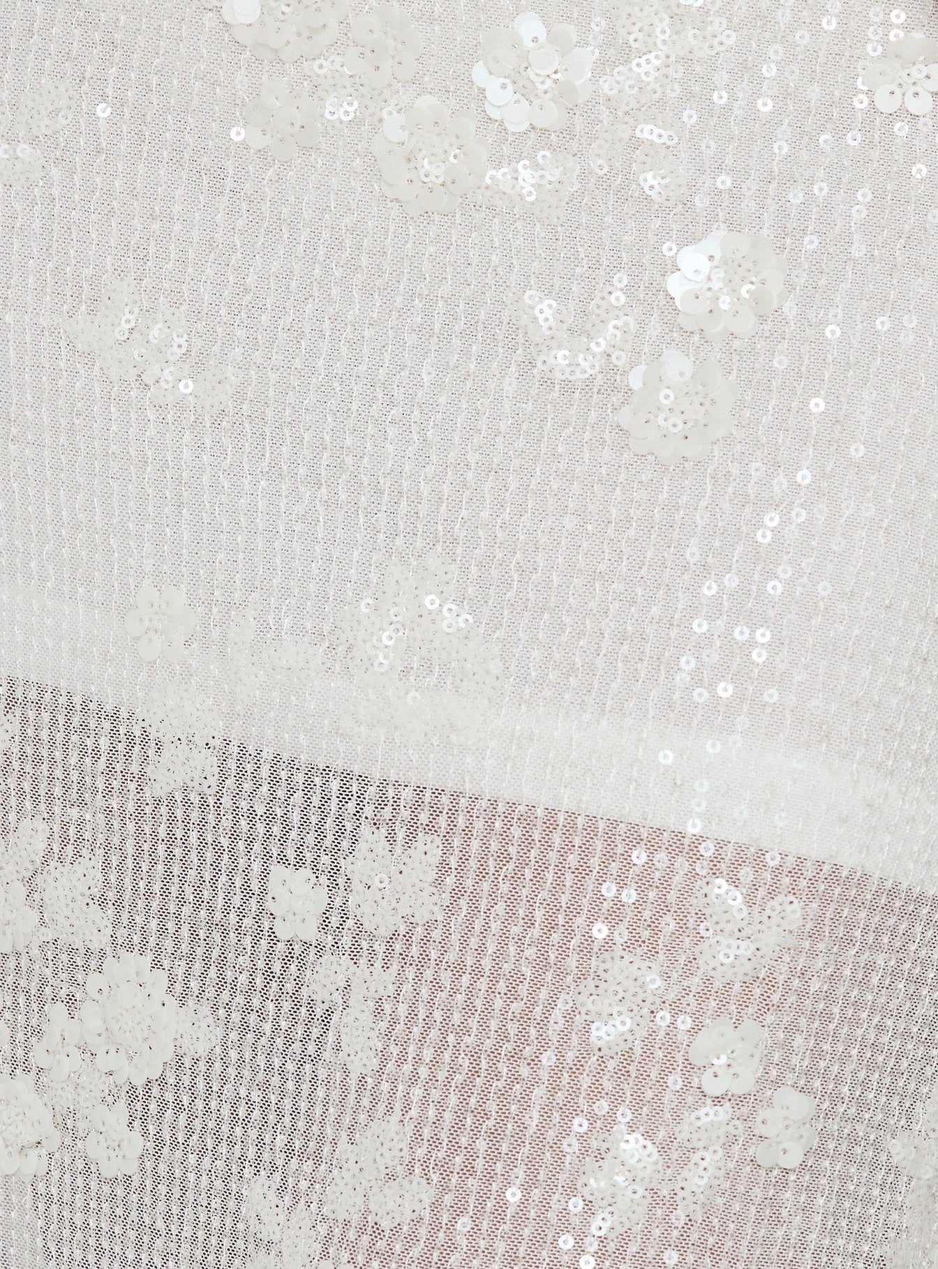 Heart Stealer Sheer Sequin Midi Skirt White