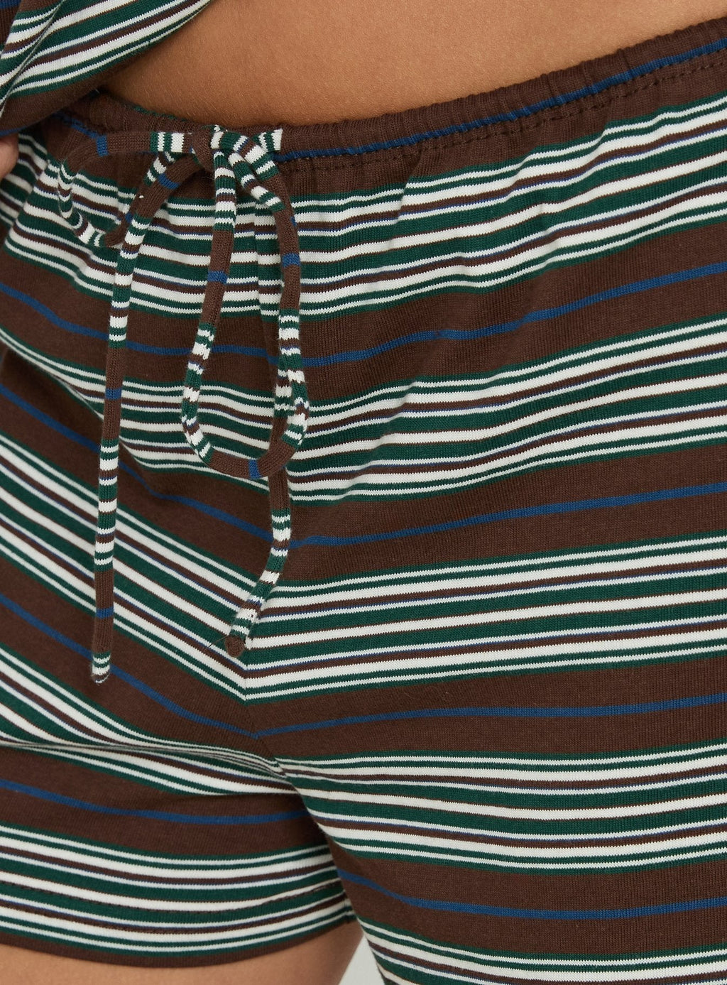 Settle Down Shorts Brown Stripe