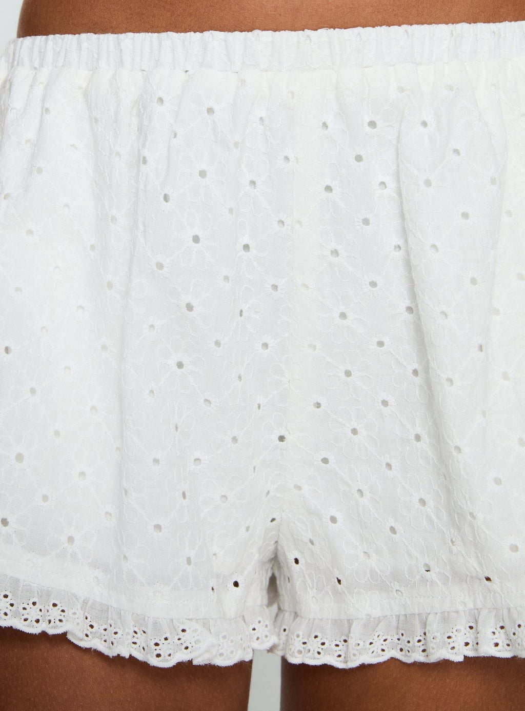 Midnight Sugar Frill Shorts White