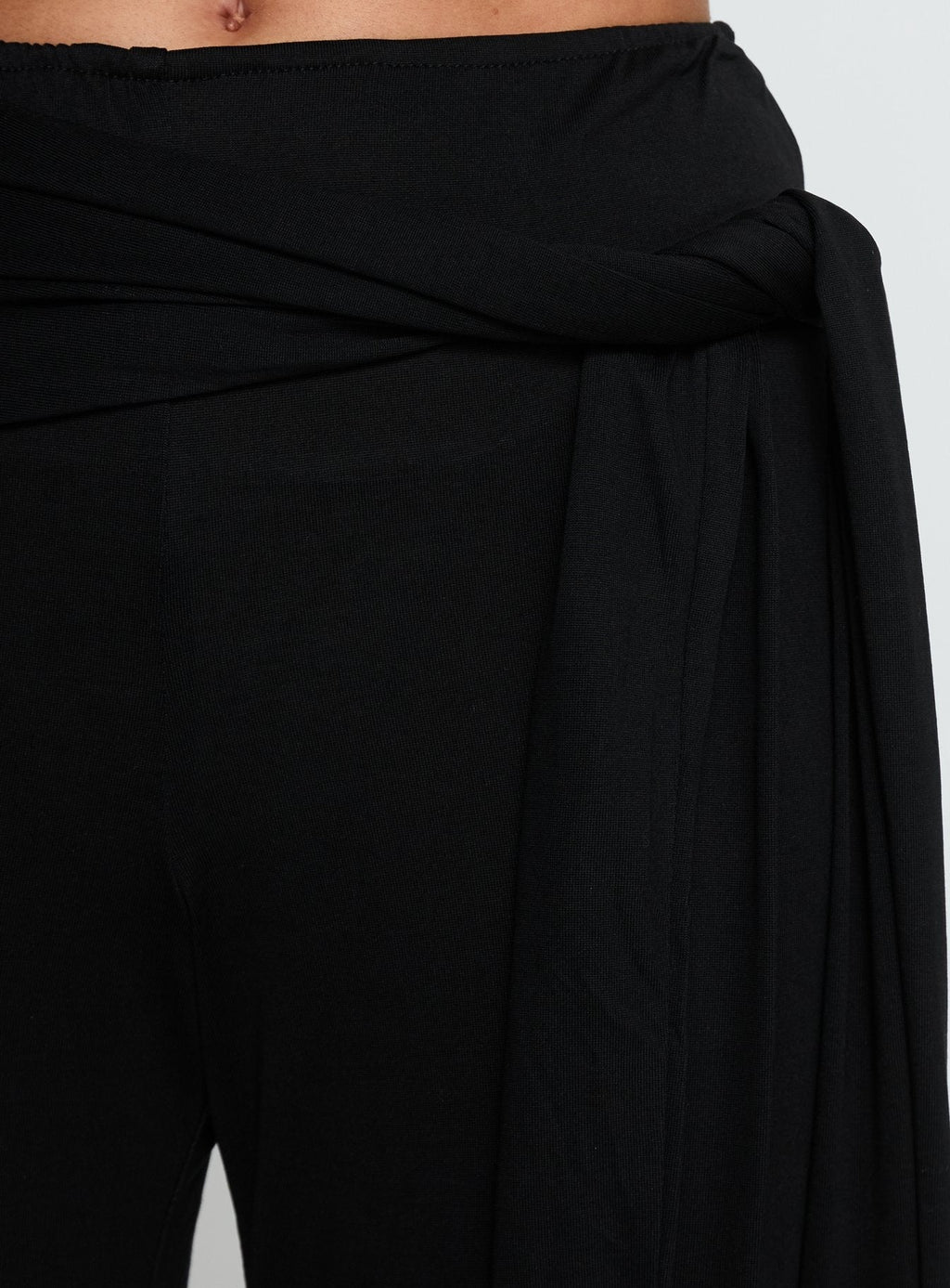 Katiana Wrap Jersey Trousers Black