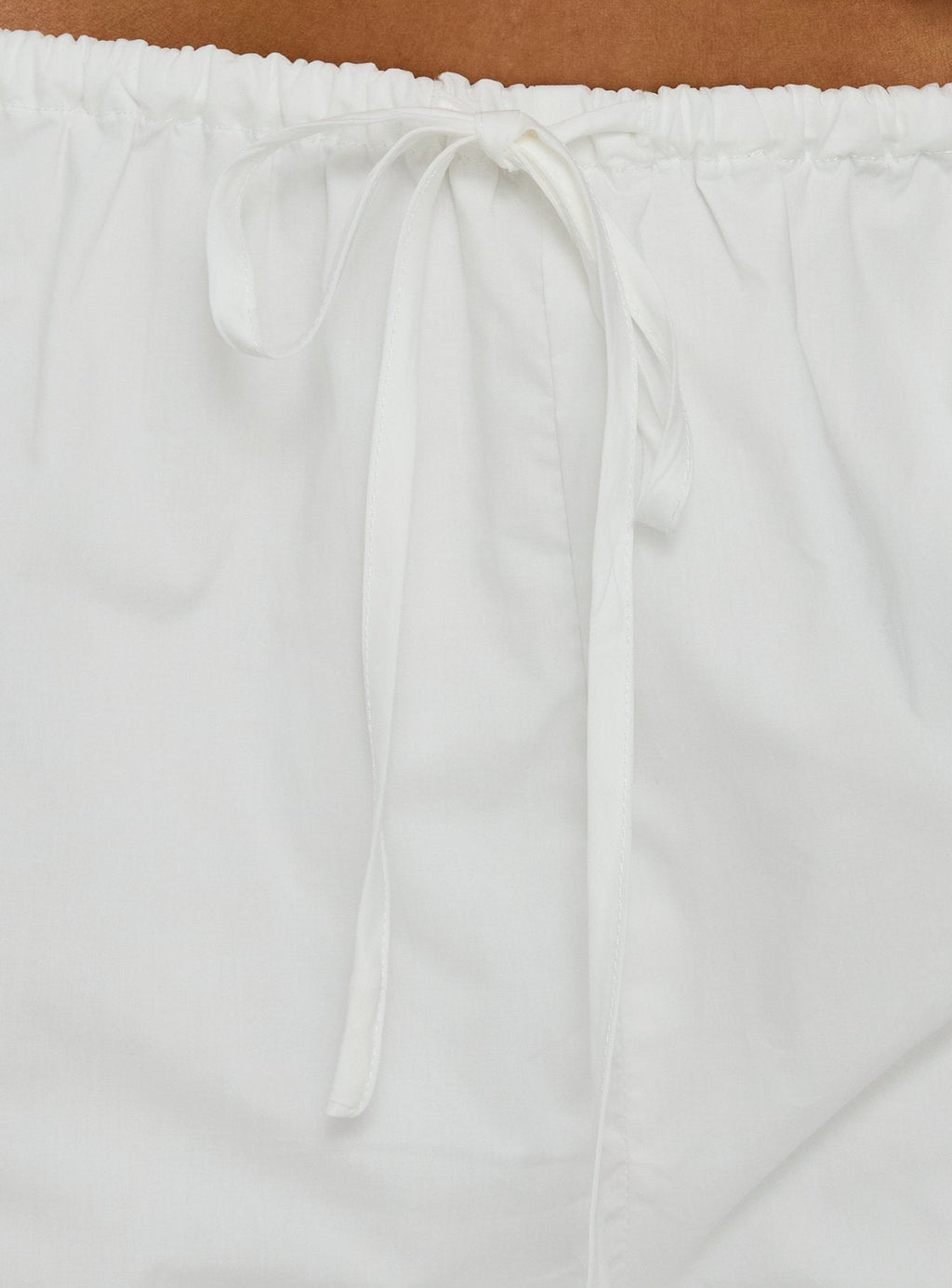 Sakai Broderie Detail Longline Shorts White