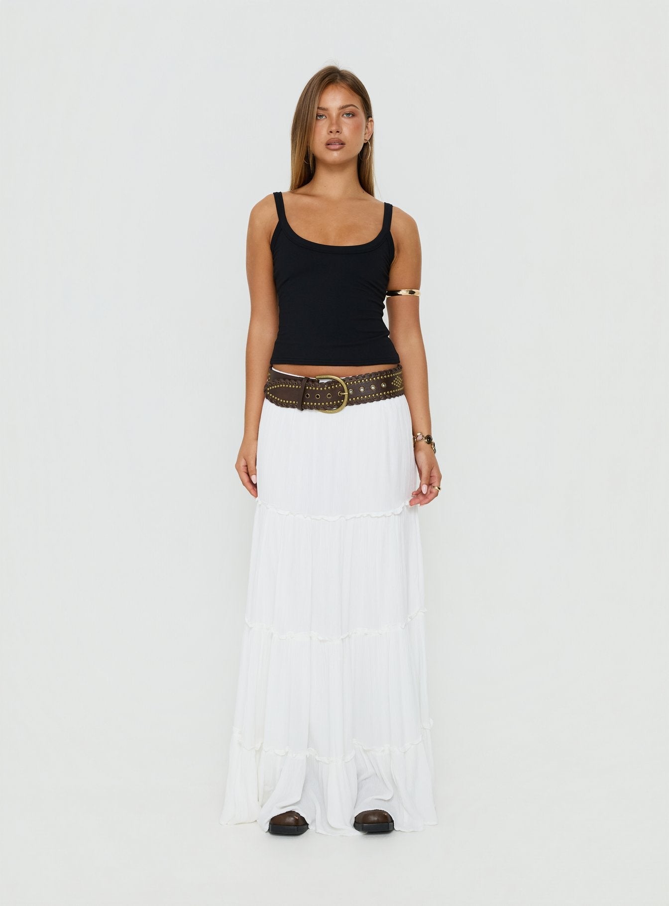 Miriah Maxi Skirt White