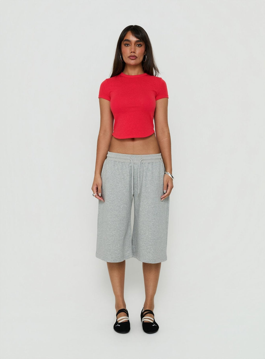 Peloma Saddle Hem Jersey Tee Red