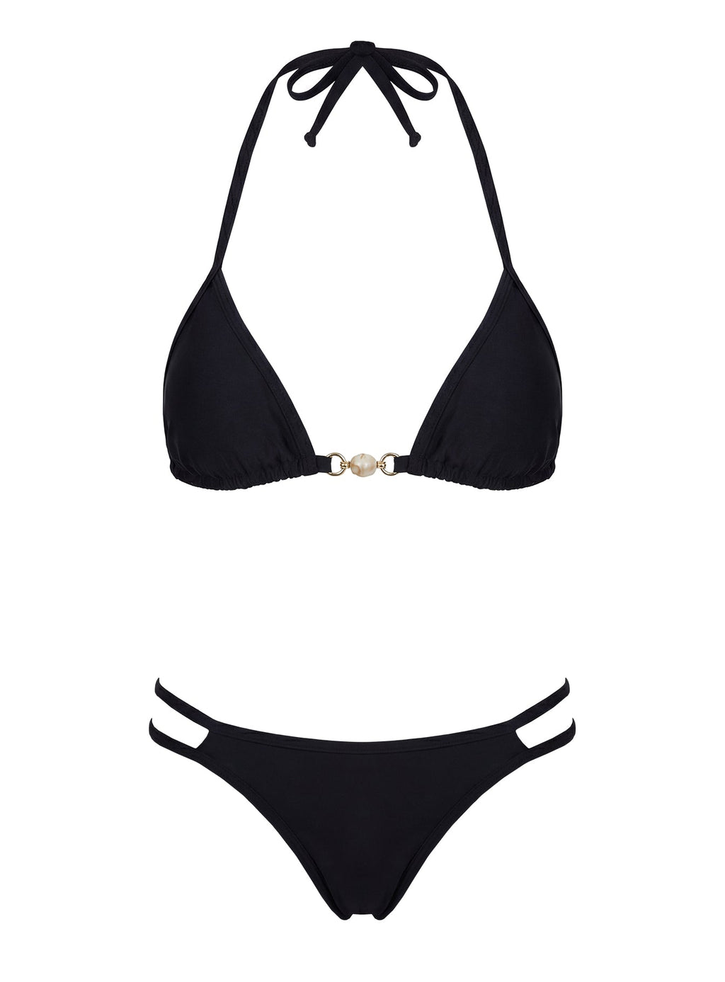 Maurita Double Strap Bikini Bottoms Black
