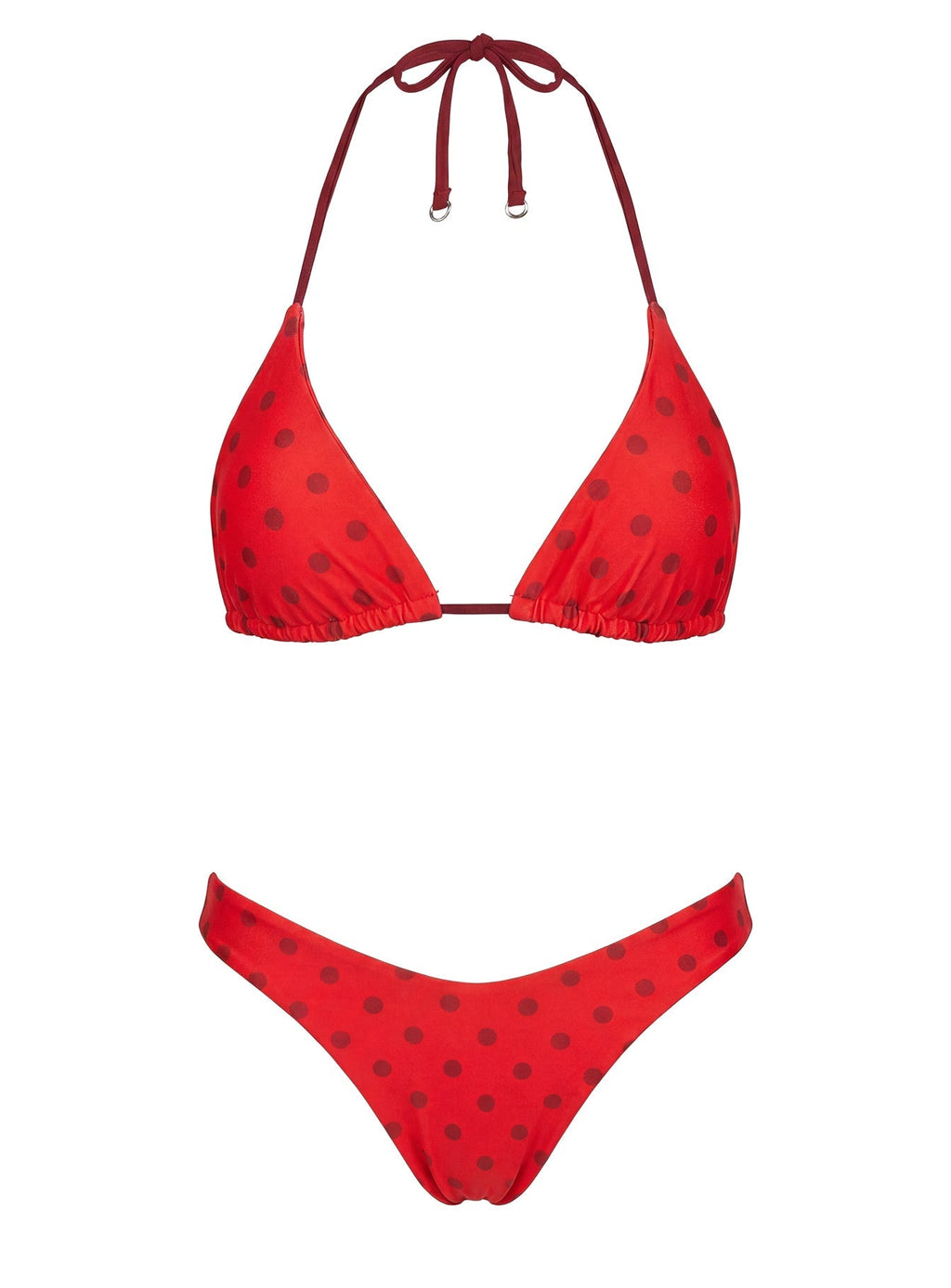 Jenner Reversible Bikini Bottom Red Polka