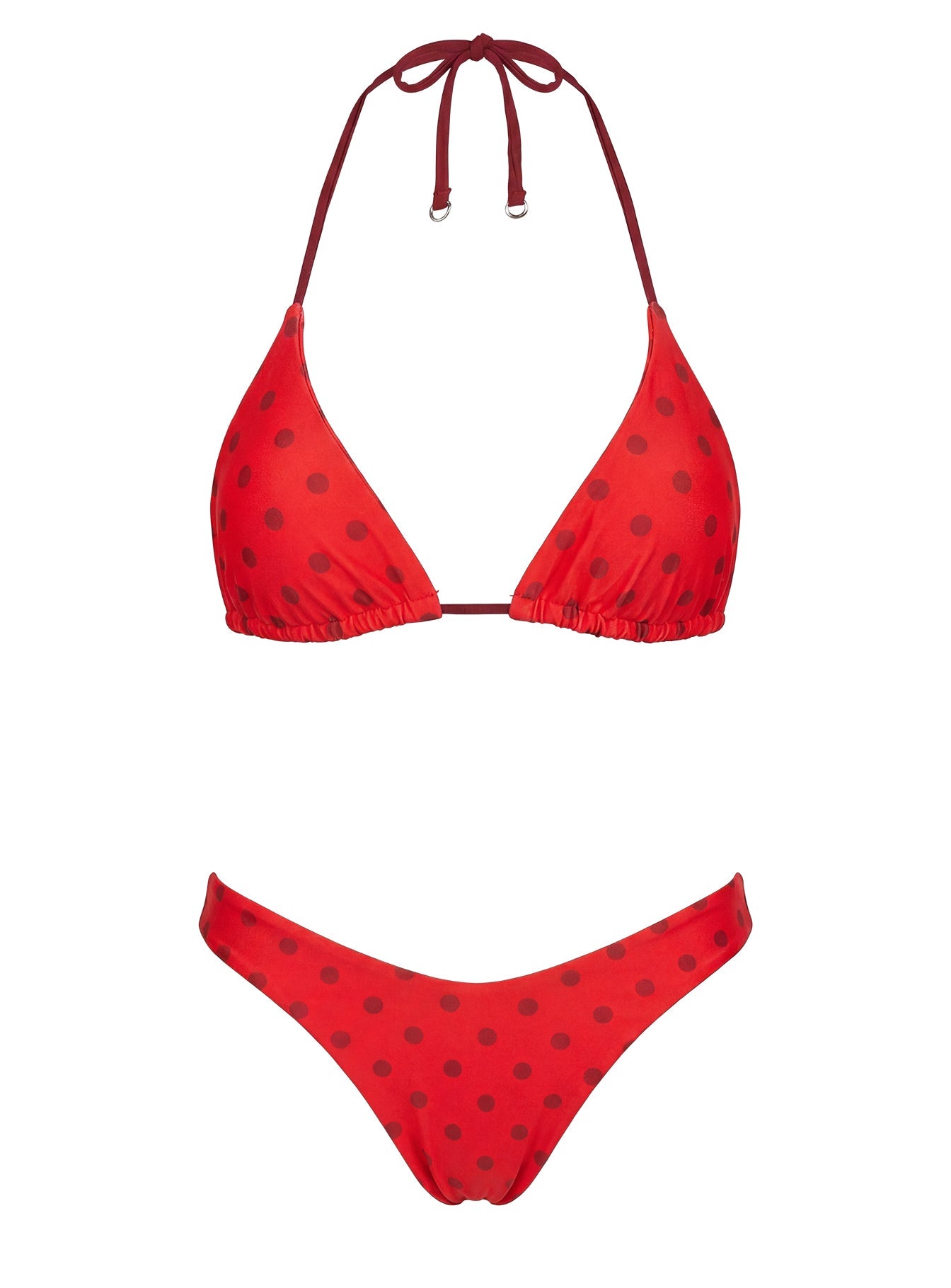 Jenner Reversible Bikini Bottom Red Polka
