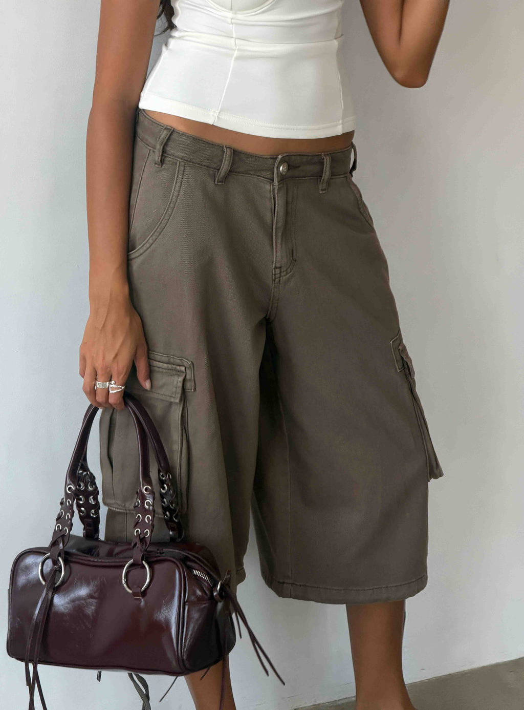 Hudsen Longline Cargo Shorts Khaki
