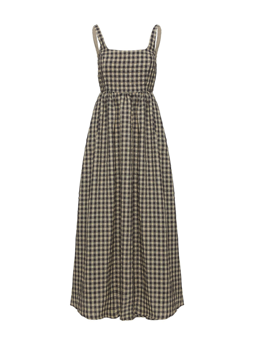 Cartmel Check Maxi Dress Black / Cream