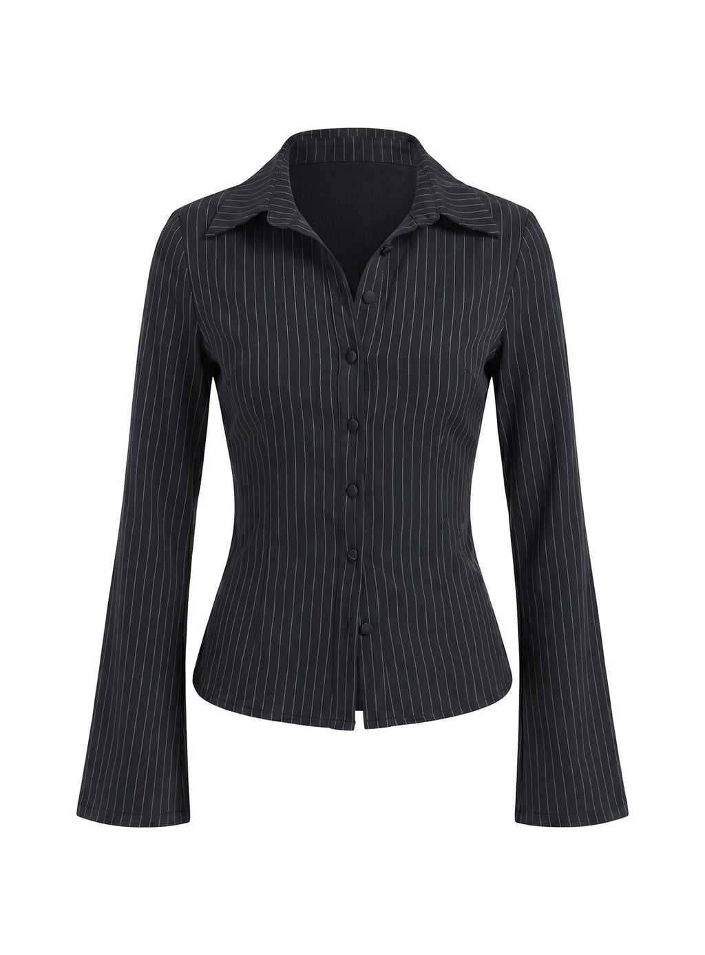 Anni Pinstripe Shirt Black