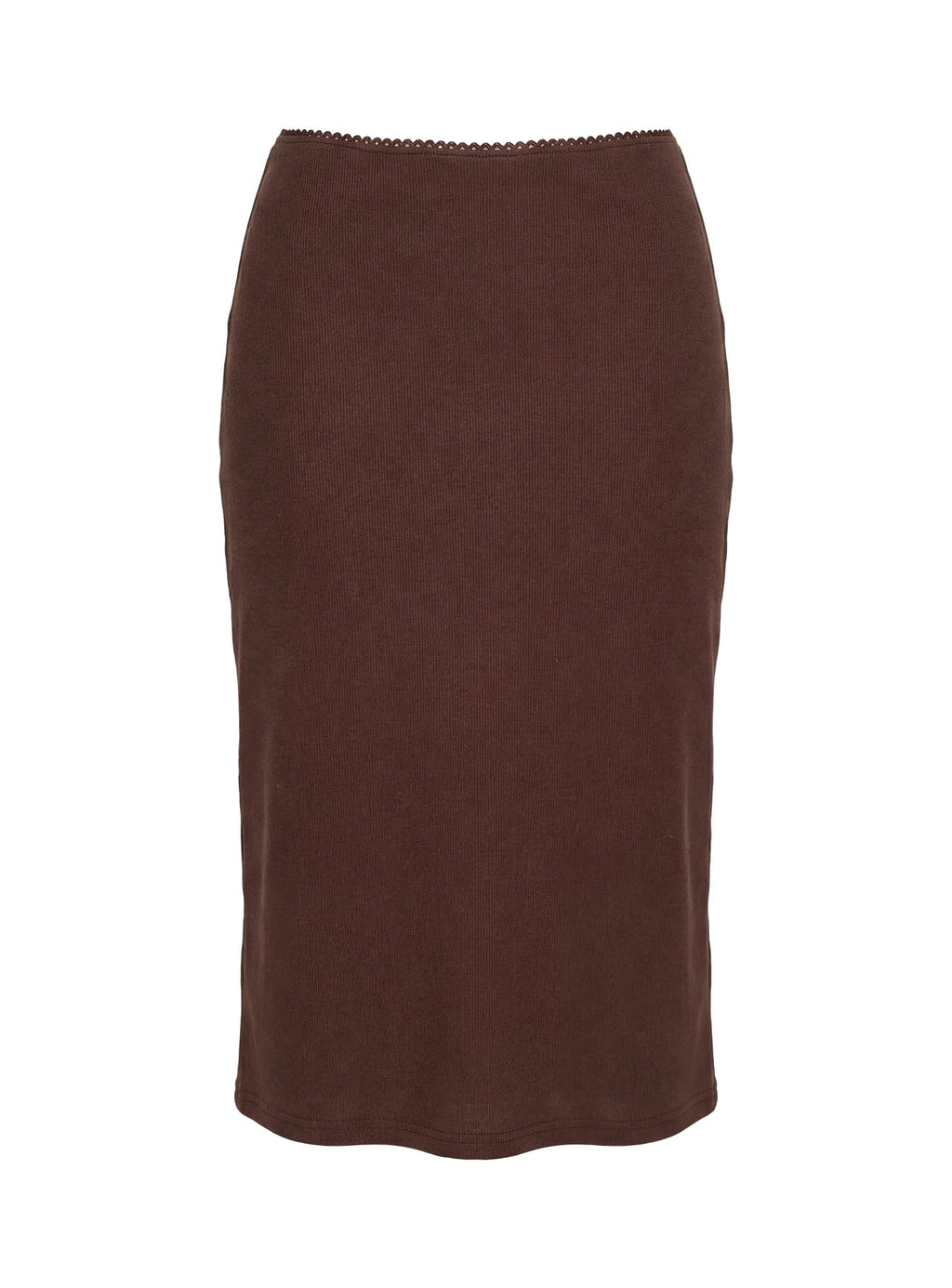 Baseline Rib Midi Skirt Chocolate