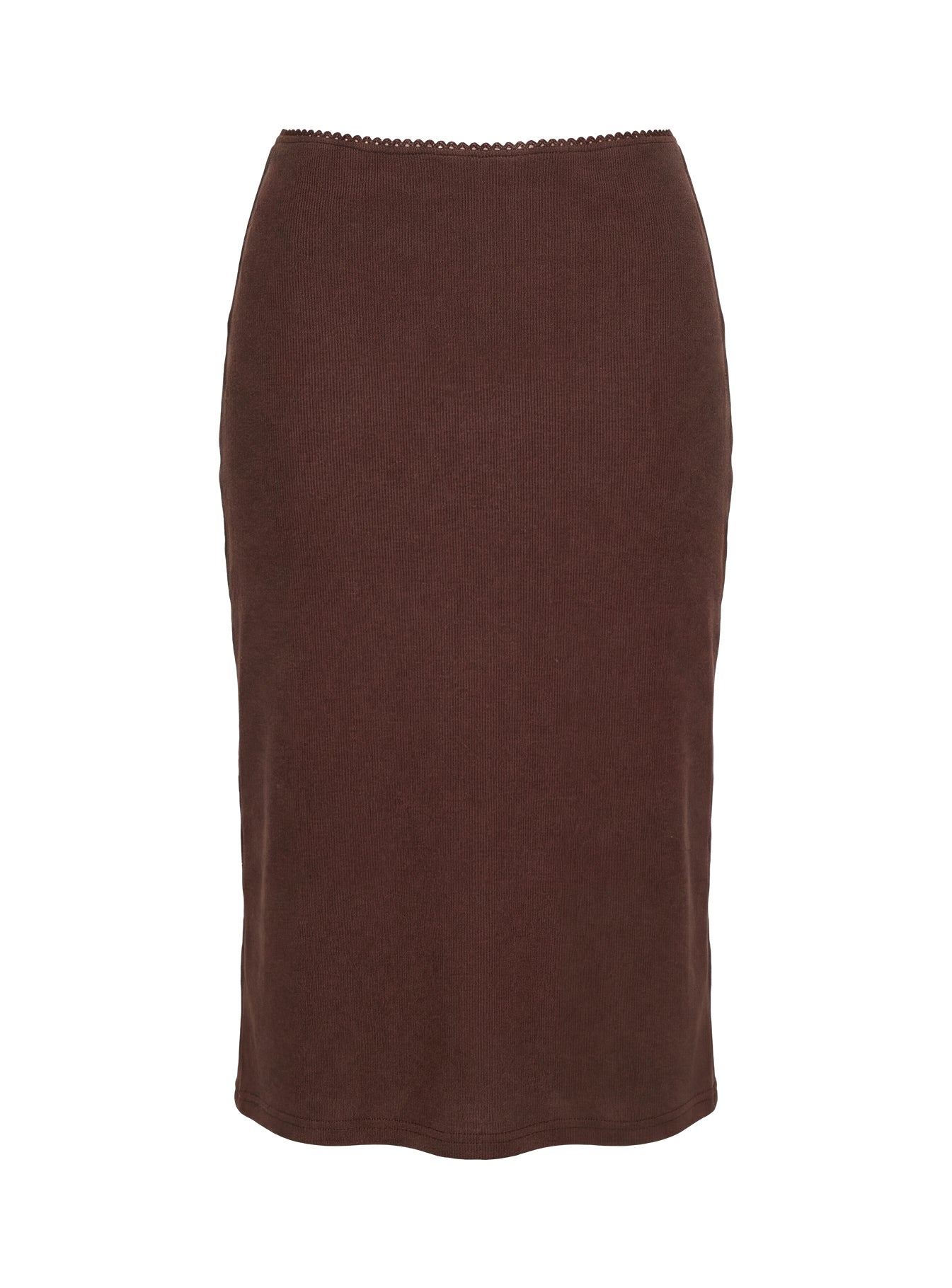 Baseline Rib Midi Skirt Chocolate