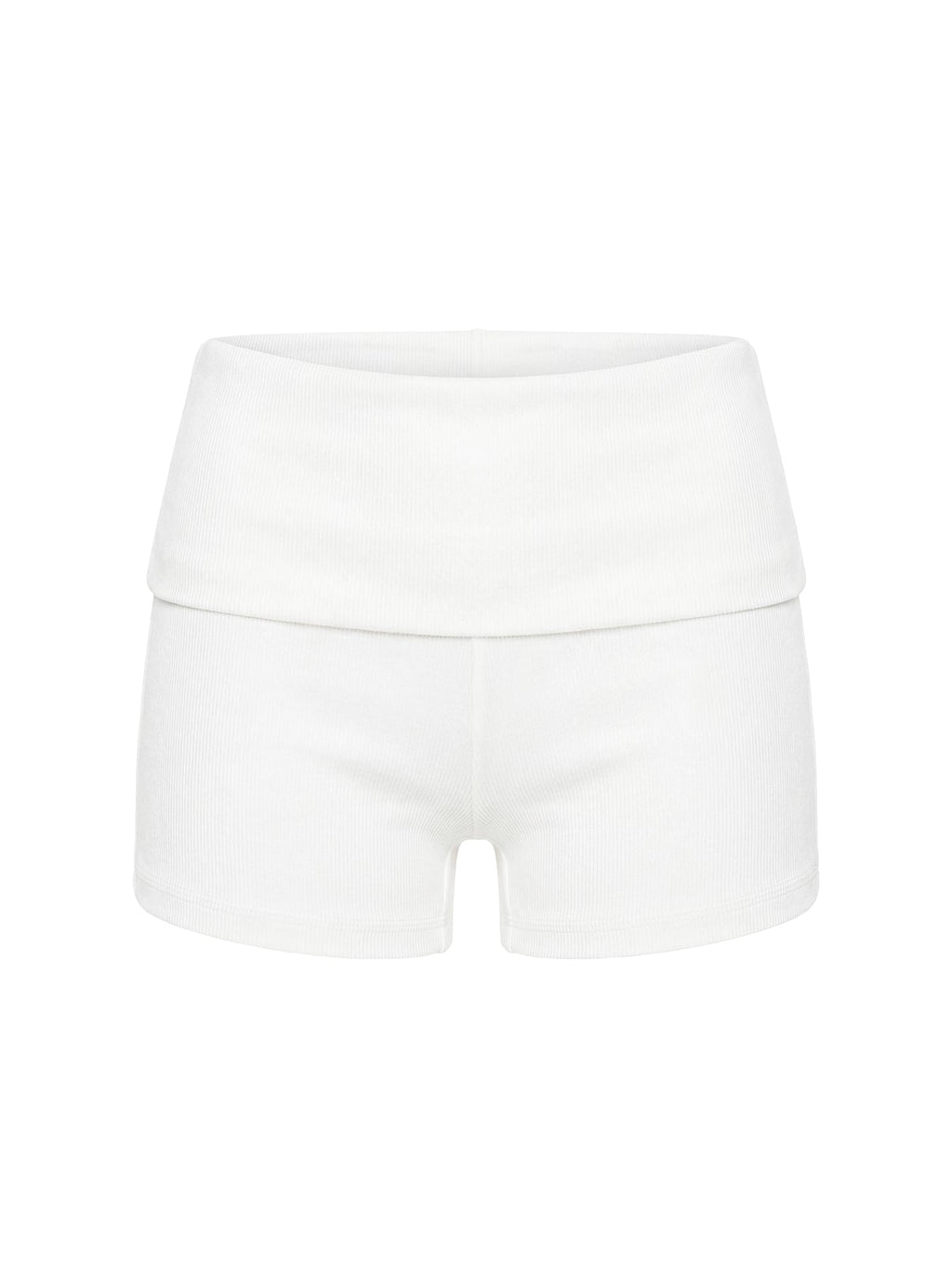 Baseline Low Rise Rib Shorts White