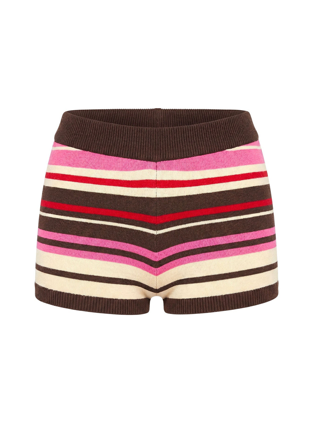 Cleoh Knit Shorts Pink / Brown Stripe
