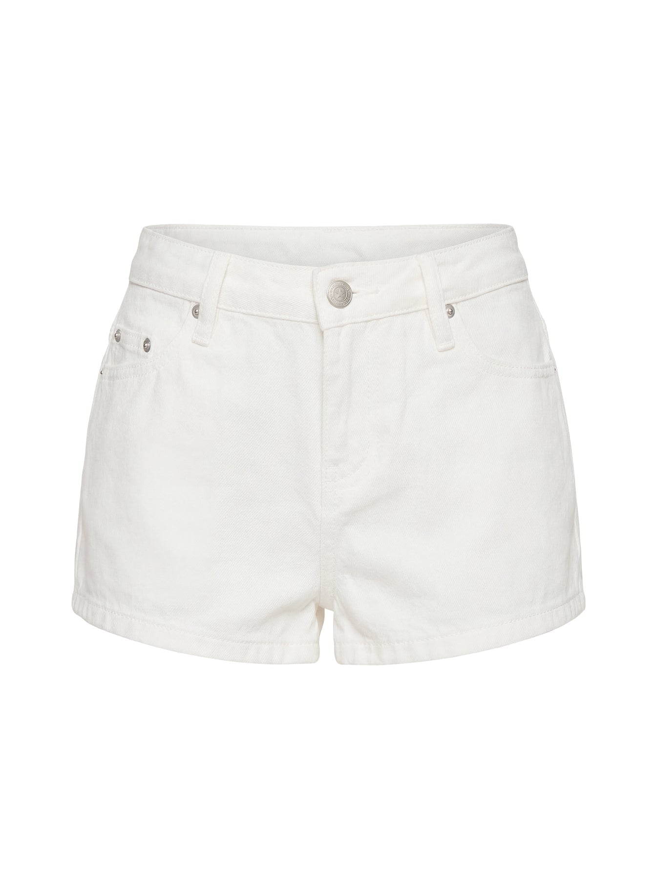 Dreamful Low Rise Mini Denim Shorts White