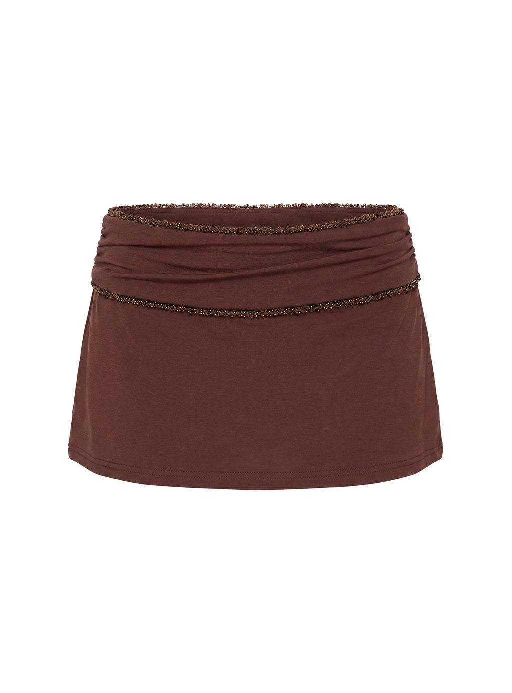 Jannelle Foldover Mini Skort Brown