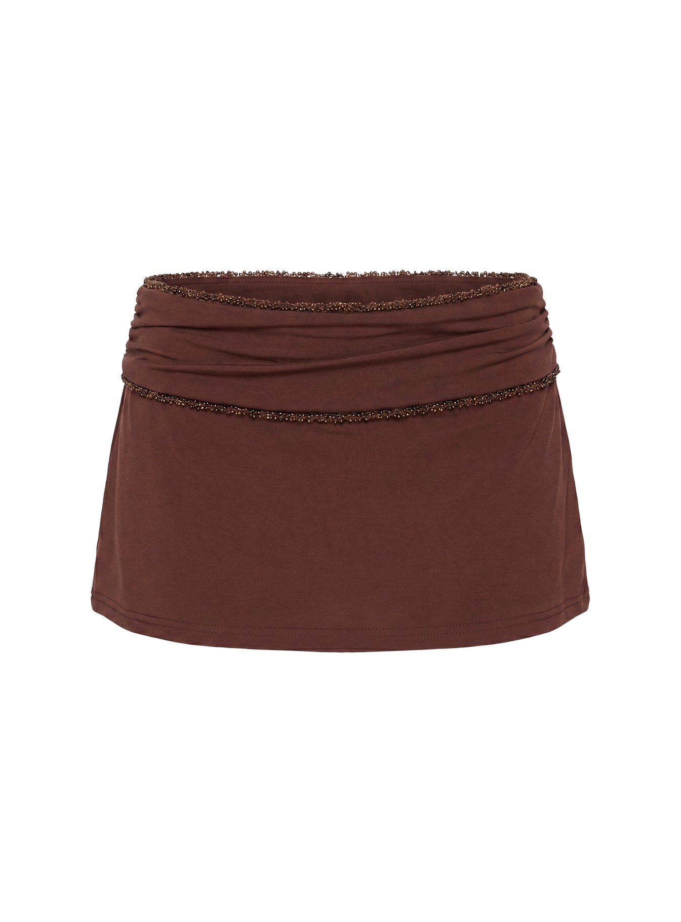 Jannelle Foldover Mini Skort Brown