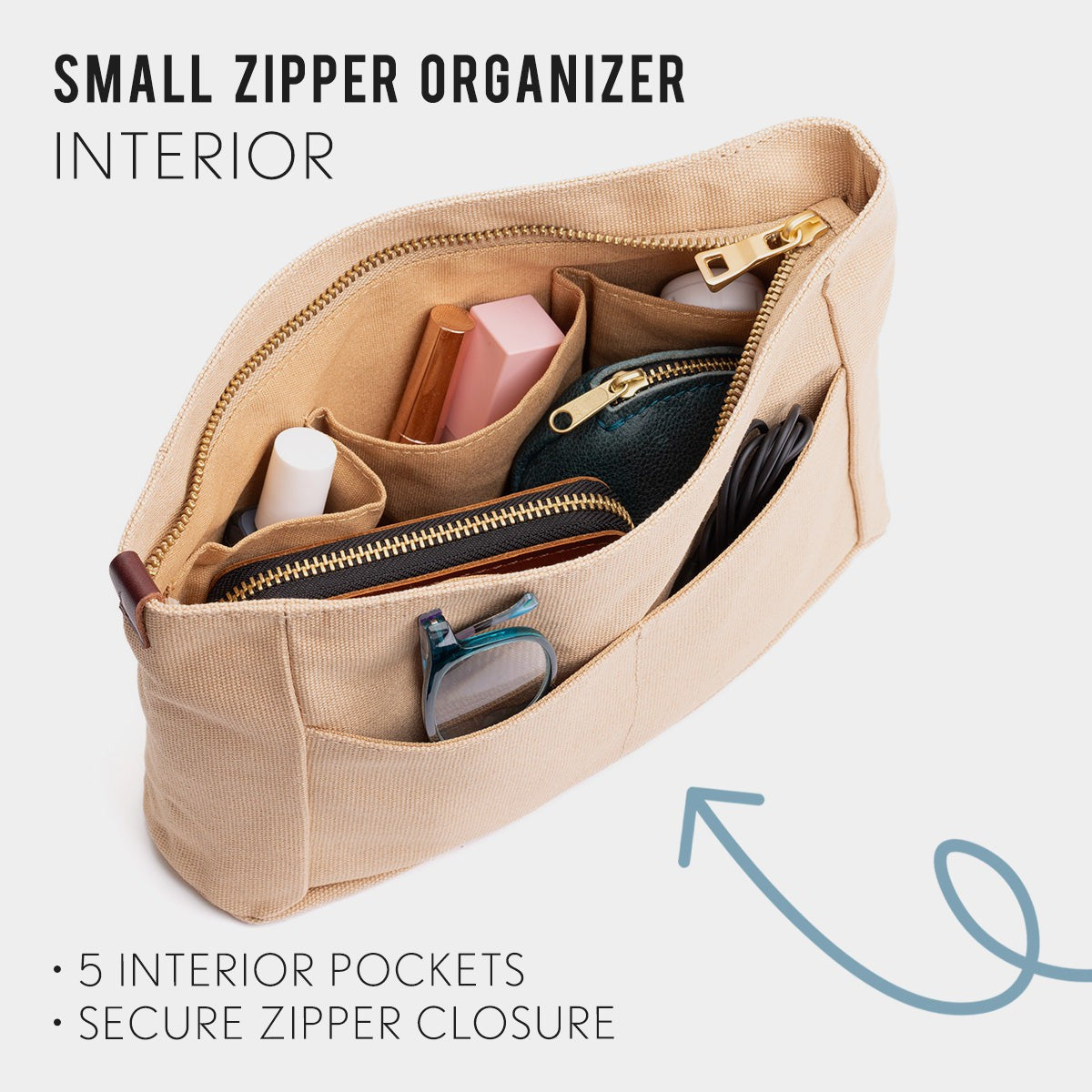 Canvas-Handtaschen-Organizer