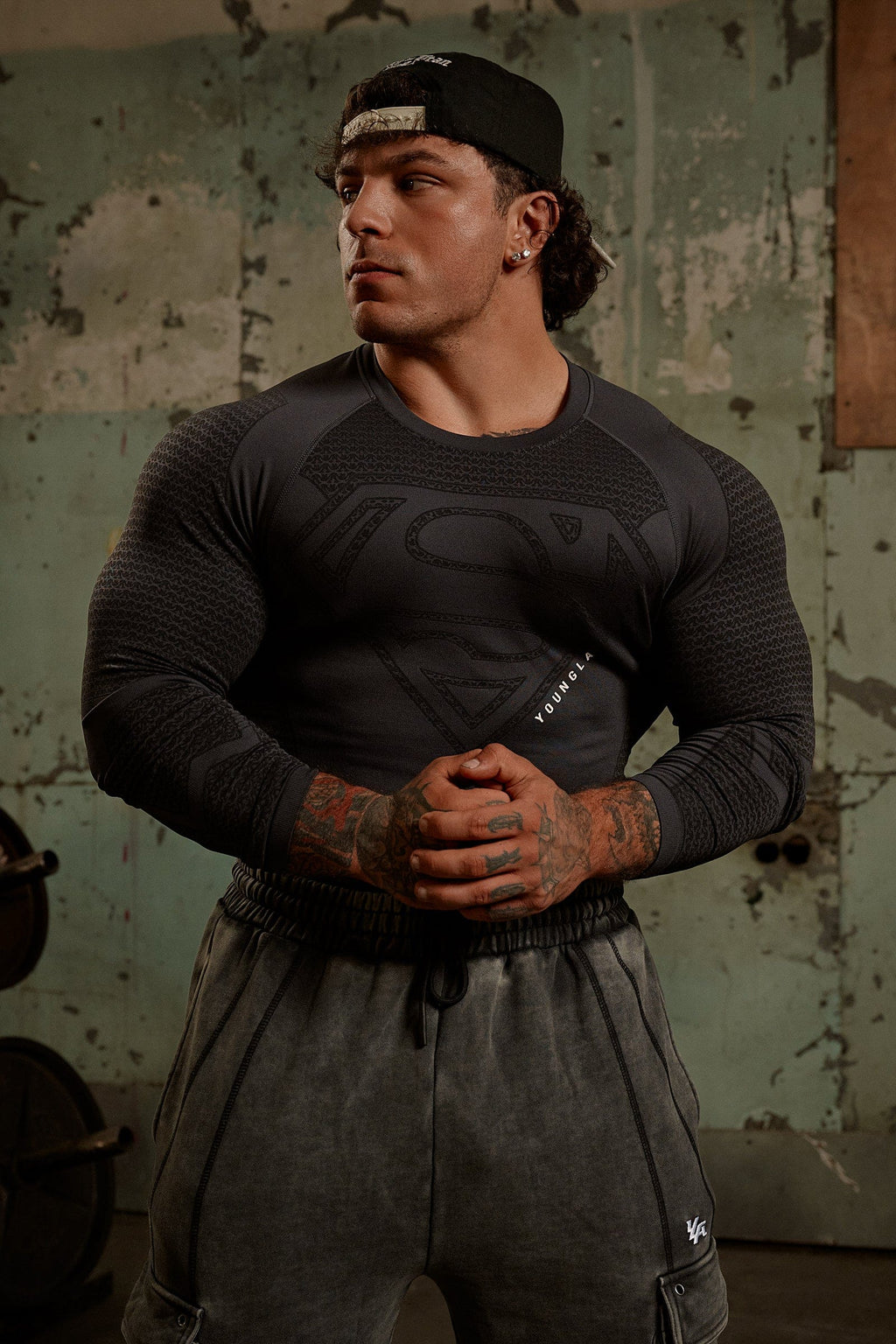 8066 - Superman Kompressions-Langarmshirts
