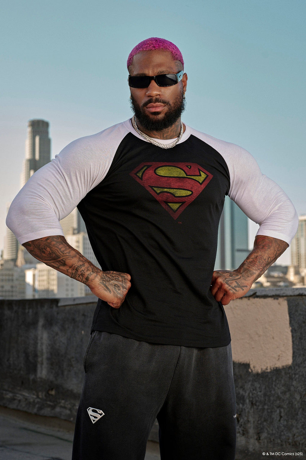 8072 - Chandails 3/4 Raglan Superman