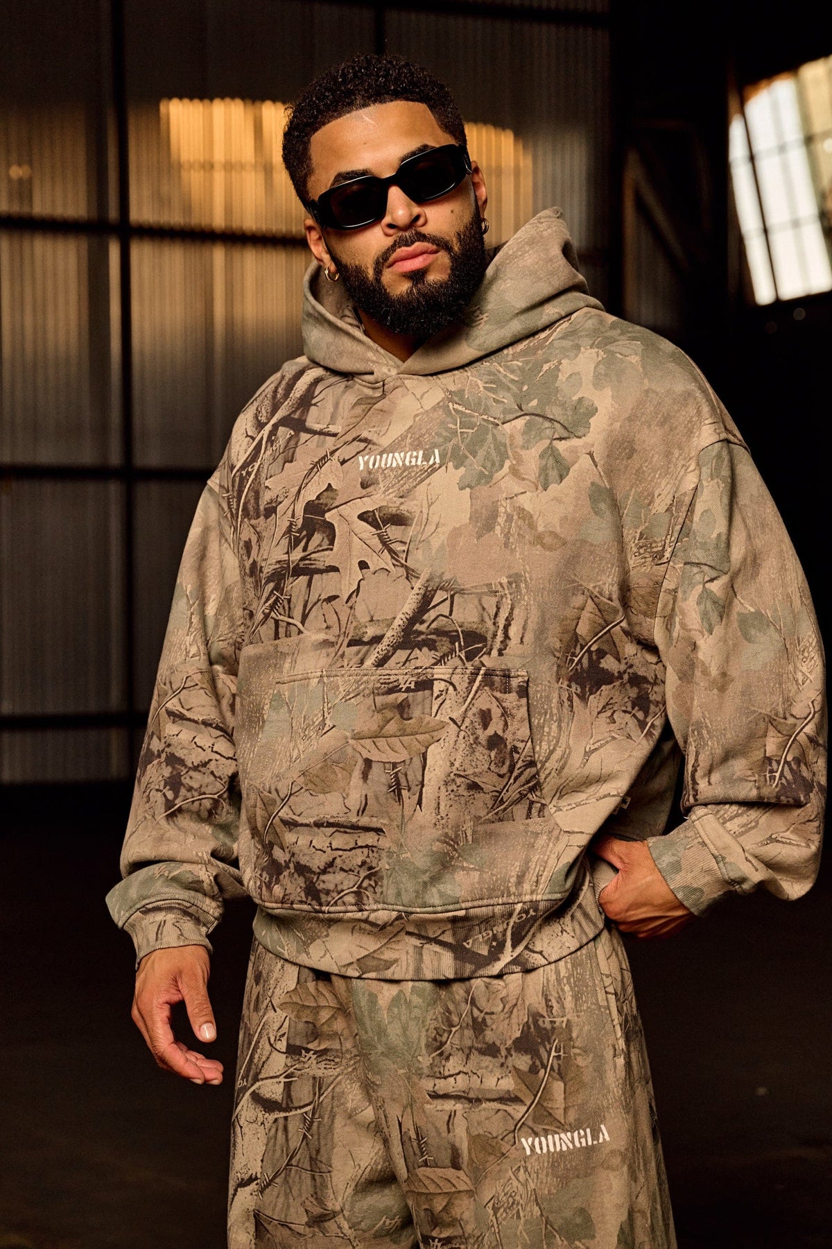 5117 - Tree Camo Collection - Kapuzenpullover